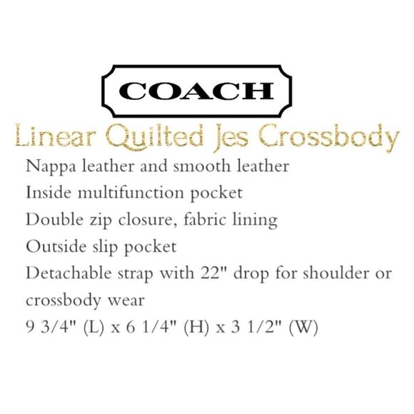 Coach Linear Quilted Jes in Chalk - Picture 7 of 12